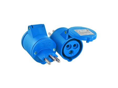 Adapter CH T23 – CEE 16, blau