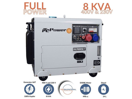 Notstromaggregat 8kVA Diesel 230-400V